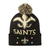 New Orleans Saints NFL Cropped Logo Light Up Knit Beanie