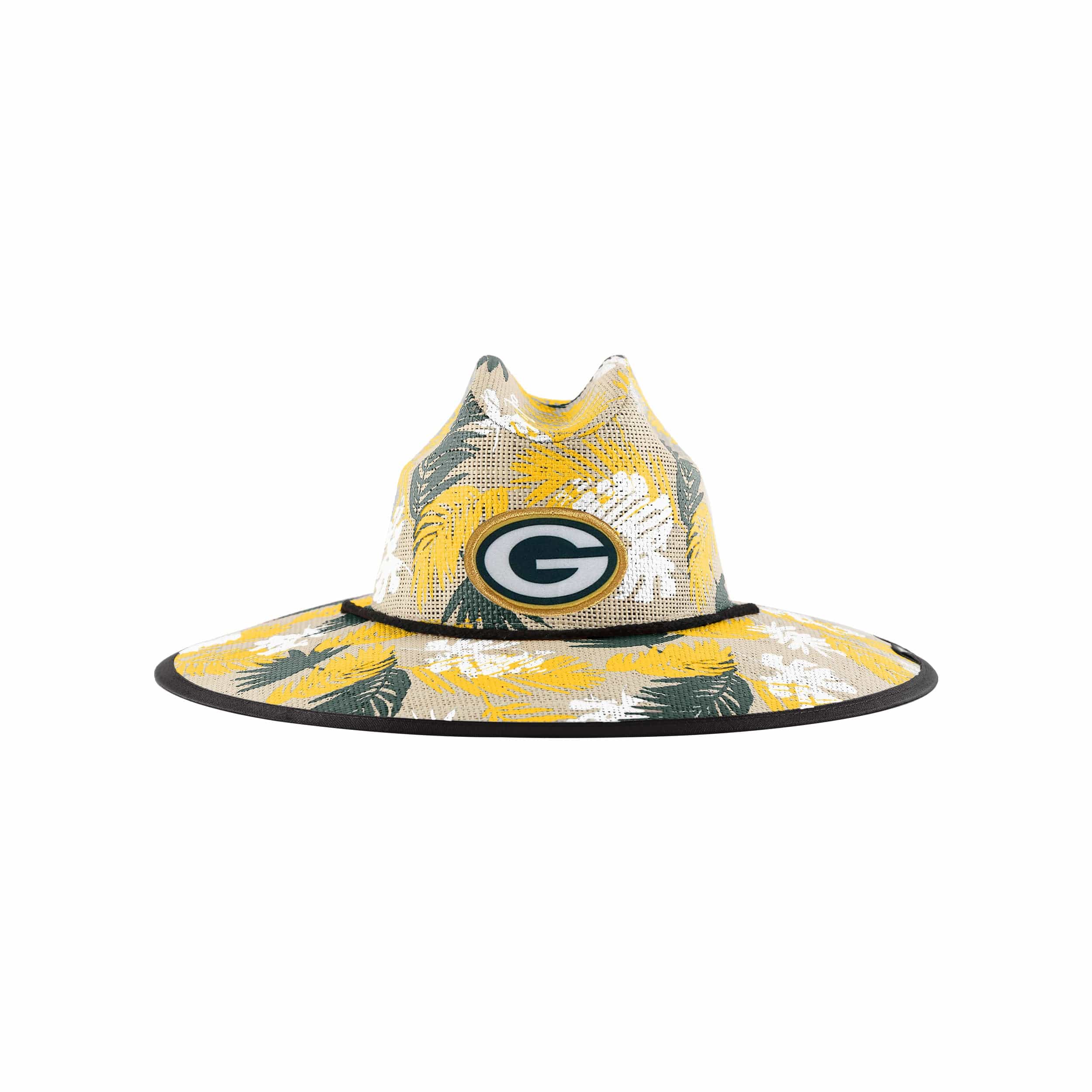 Green Bay Packers NFL Floral Printed Straw Hat