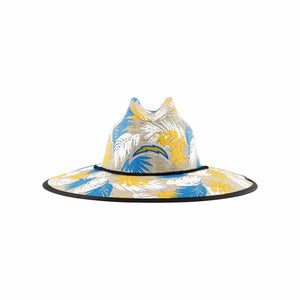 Los Angeles Chargers NFL Floral Printed Straw Hat