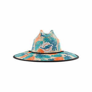 Miami Dolphins NFL Floral Printed Straw Hat