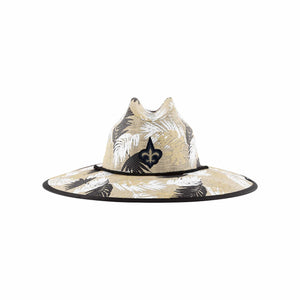 New Orleans Saints NFL Floral Printed Straw Hat