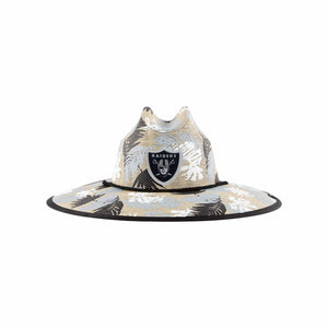 Las Vegas Raiders NFL Floral Printed Straw Hat