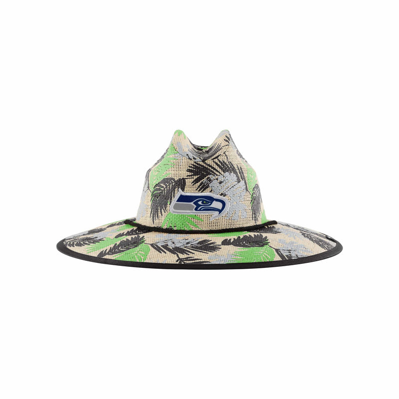 Seattle Seahawks NFL Floral Printed Straw Hat