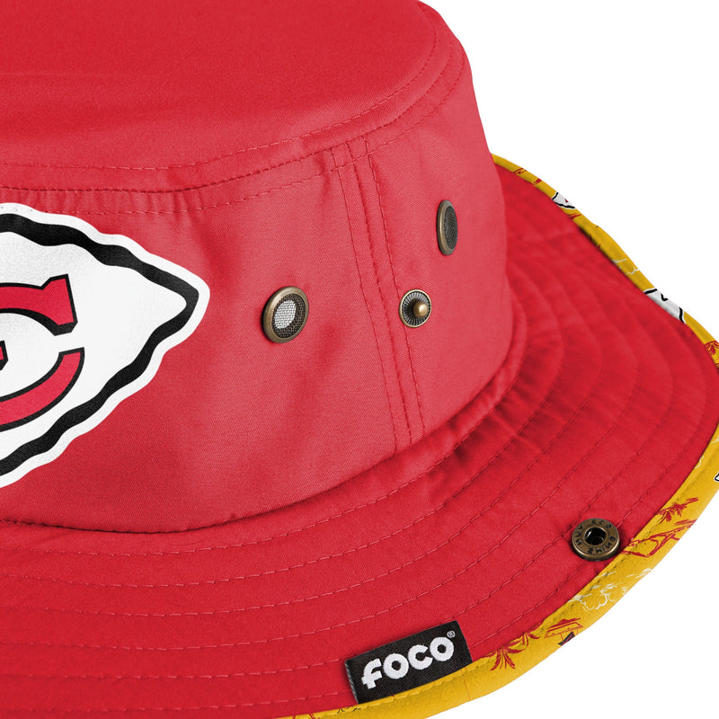 FOCO Kansas City Chiefs NFL Cropped Big Logo Hybrid Boonie Hat