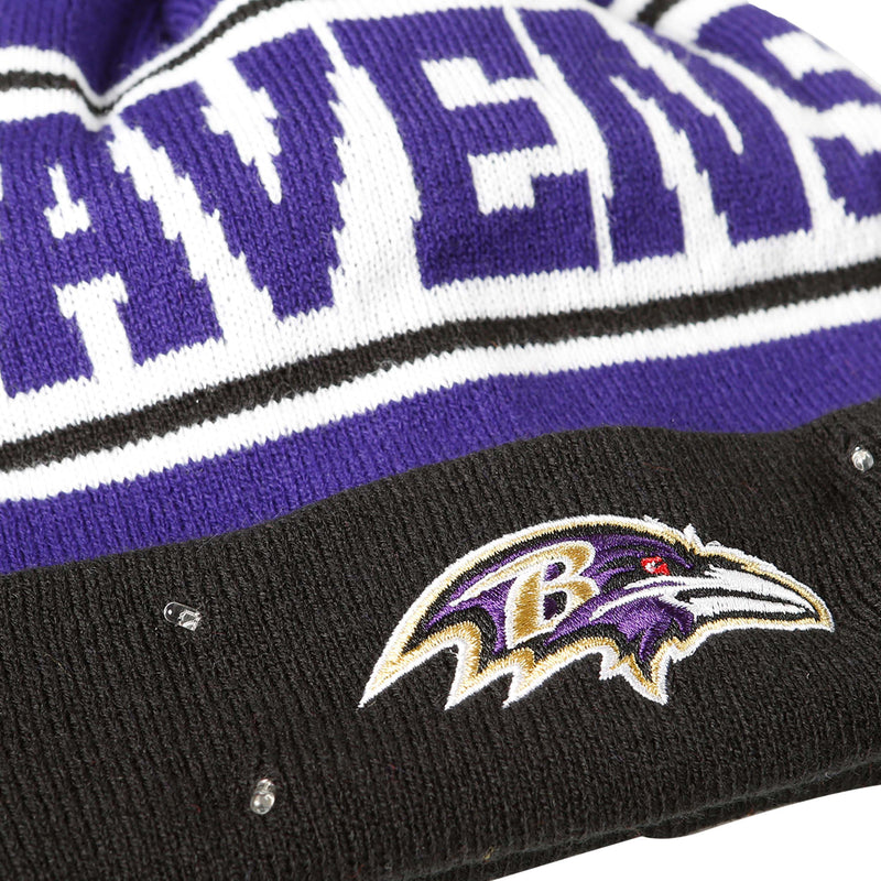 Baltimore Ravens NFL Big Logo Light Up Printed Beanie