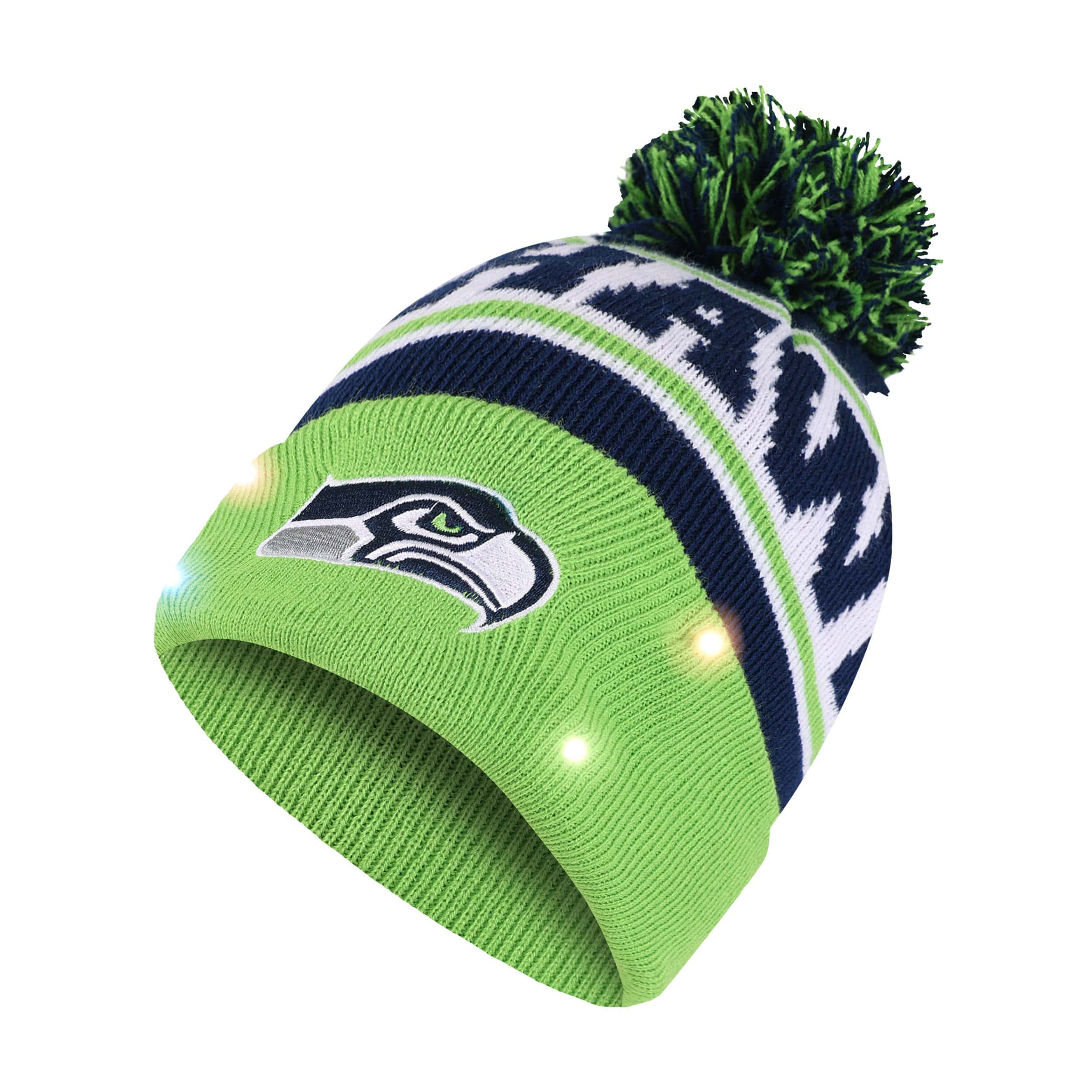 New Era NFL Seahawks Beanie Hat Cap One Size Fits All Acrylic Blue