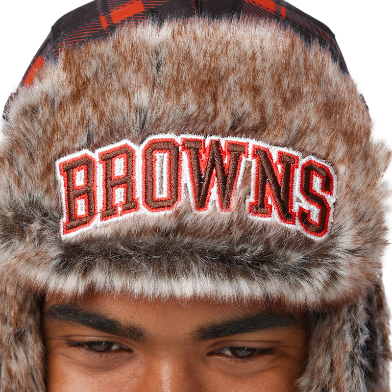 Las Vegas Raiders NFL Wordmark Flannel Trapper Hat