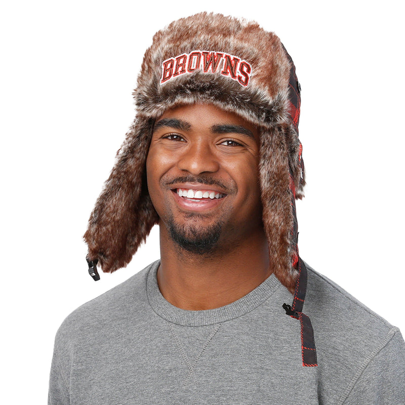 San Francisco 49ers NFL Wordmark Flannel Trapper Hat FOCO