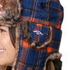 Denver Broncos NFL Wordmark Flannel Trapper Hat