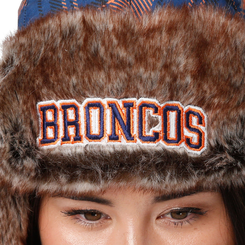 Denver Broncos NFL Wordmark Flannel Trapper Hat