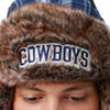 Dallas Cowboys NFL Wordmark Flannel Trapper Hat