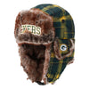 Green Bay Packers NFL Wordmark Flannel Trapper Hat