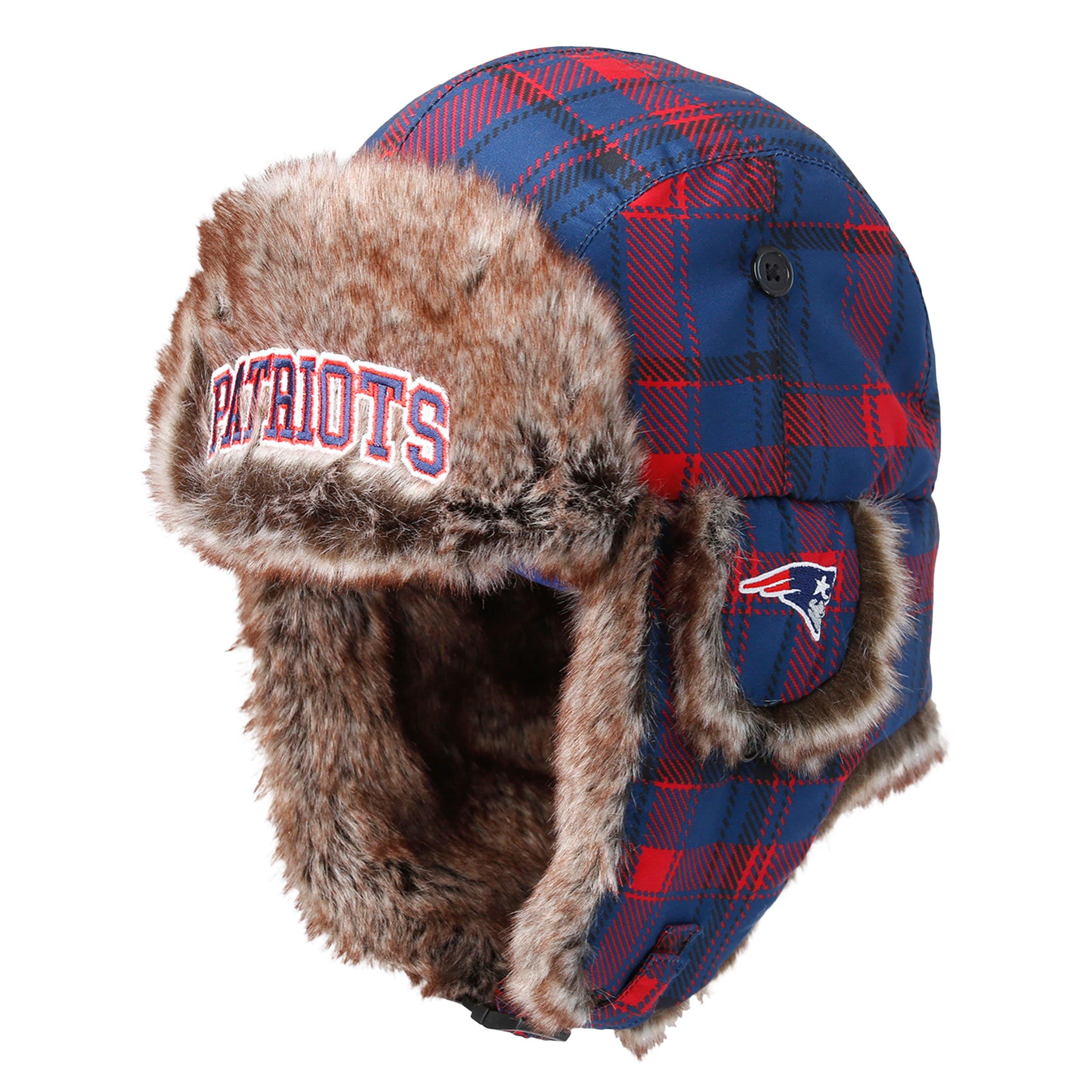 Men's New Era Royal New England Patriots Trapper Knit Hat