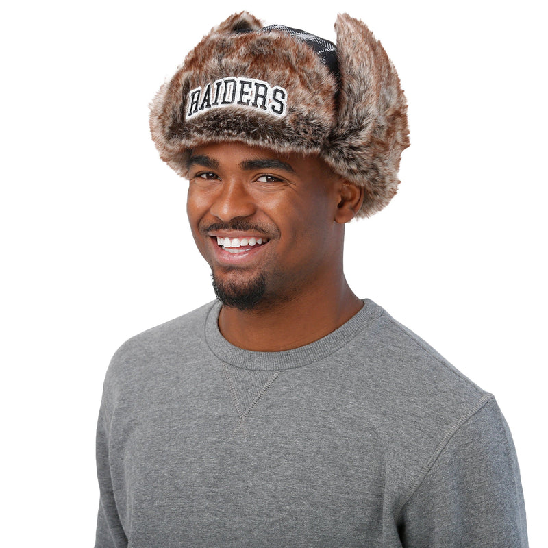 Las Vegas Raiders Big Logo Trapper Hat With Face Cover