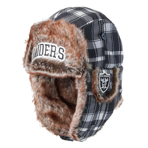 Las Vegas Raiders NFL Wordmark Flannel Trapper Hat