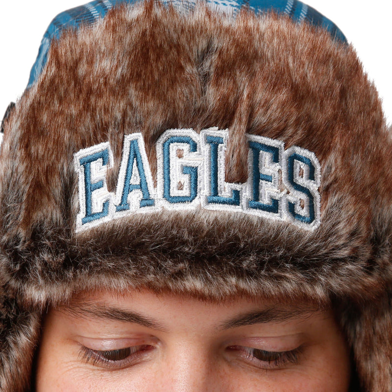 Philadelphia Eagles New Era Helmet Head Trapper Knit Hat