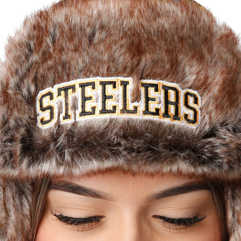 NFL APPAREL, Accessories, Pittsburgh Steelers Hat Trapper Ear Flap Sherpa  Fur Beanie Knit Cap One Size Nfl