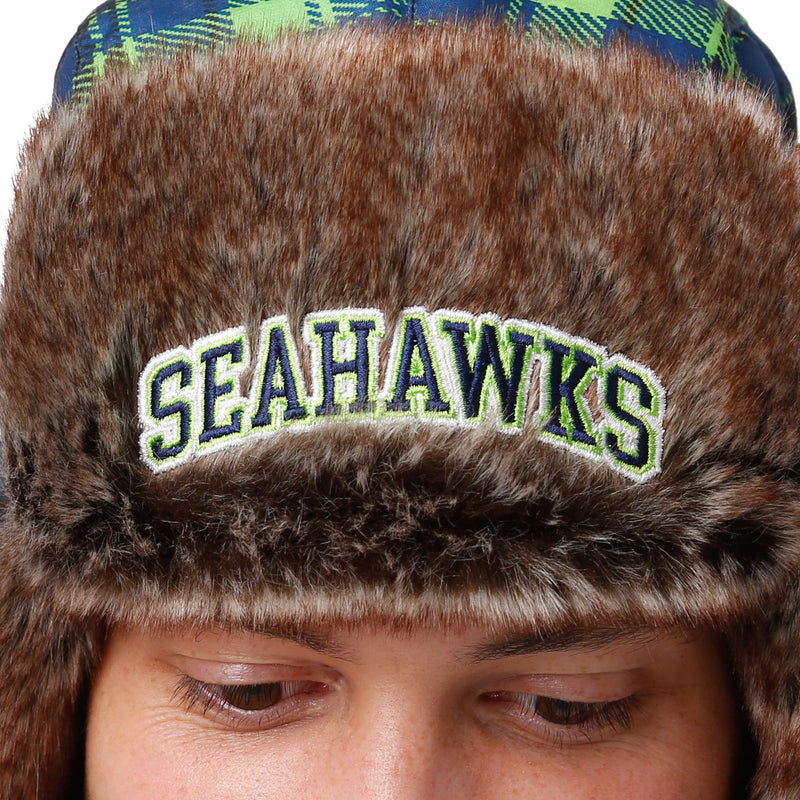 Philadelphia Eagles NFL Wordmark Flannel Trapper Hat FOCO