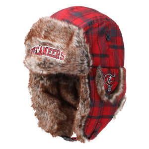 Tampa Bay Buccaneers NFL Wordmark Flannel Trapper Hat