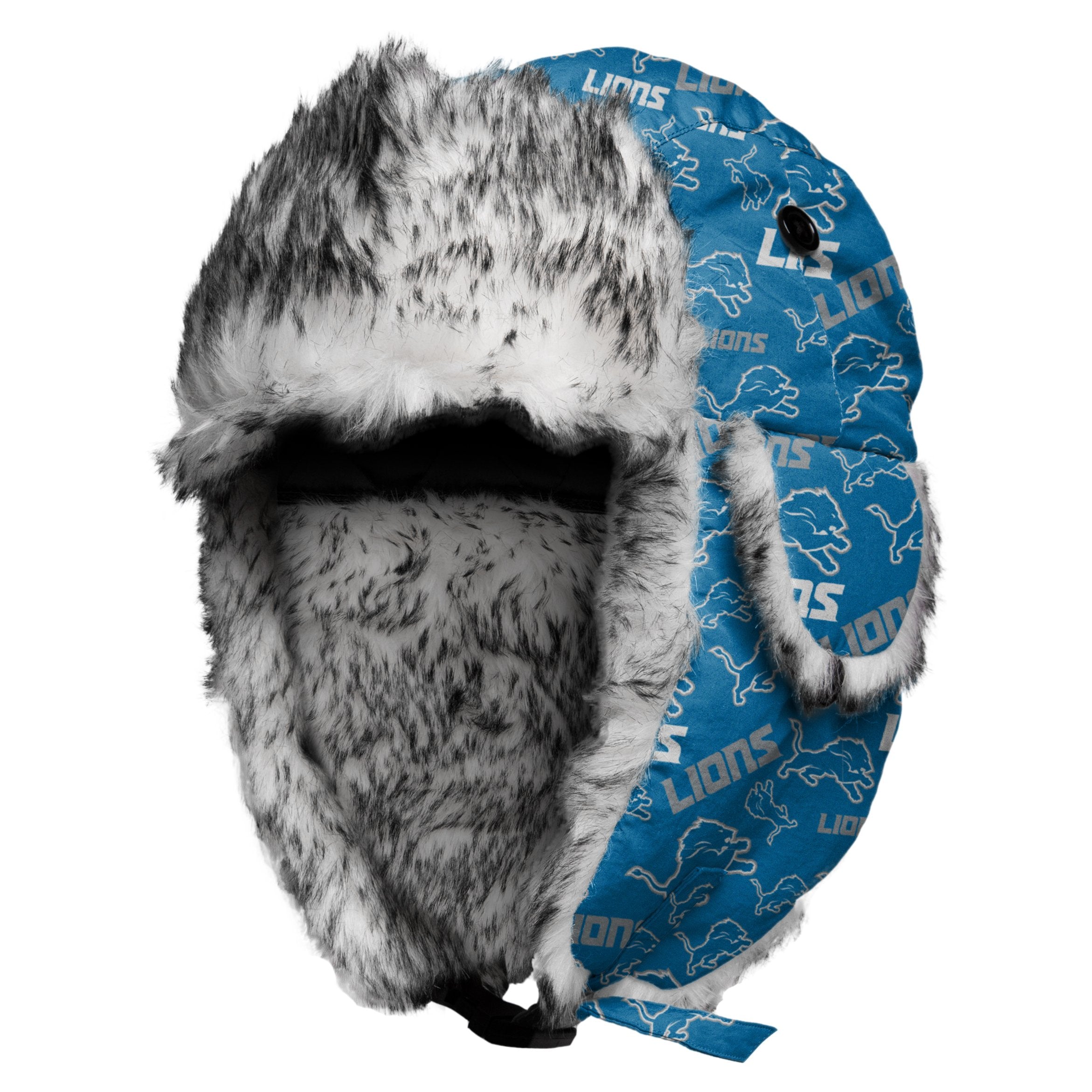 detroit lions trapper hat