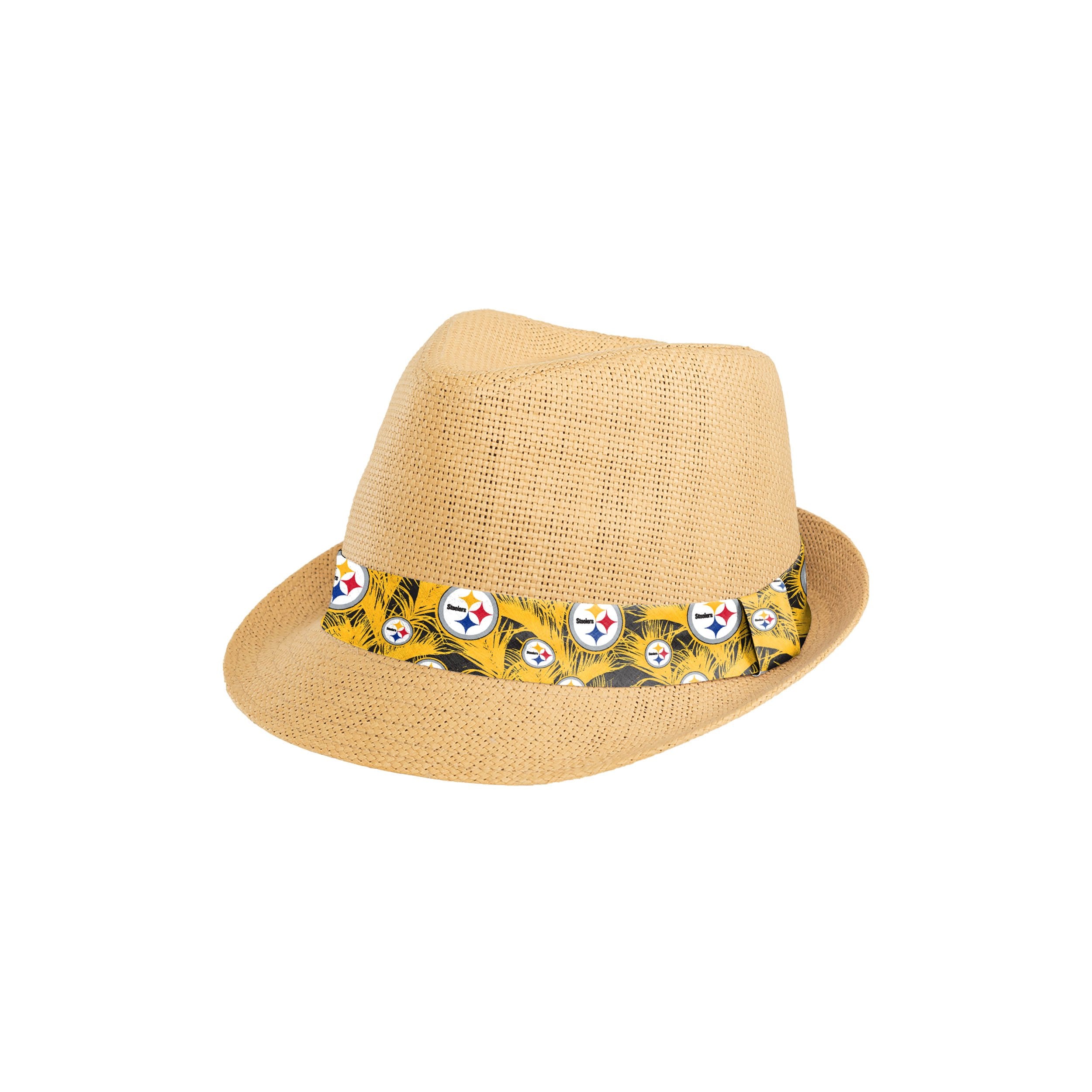 Pittsburgh Steelers Straw Cowboy Hat - White