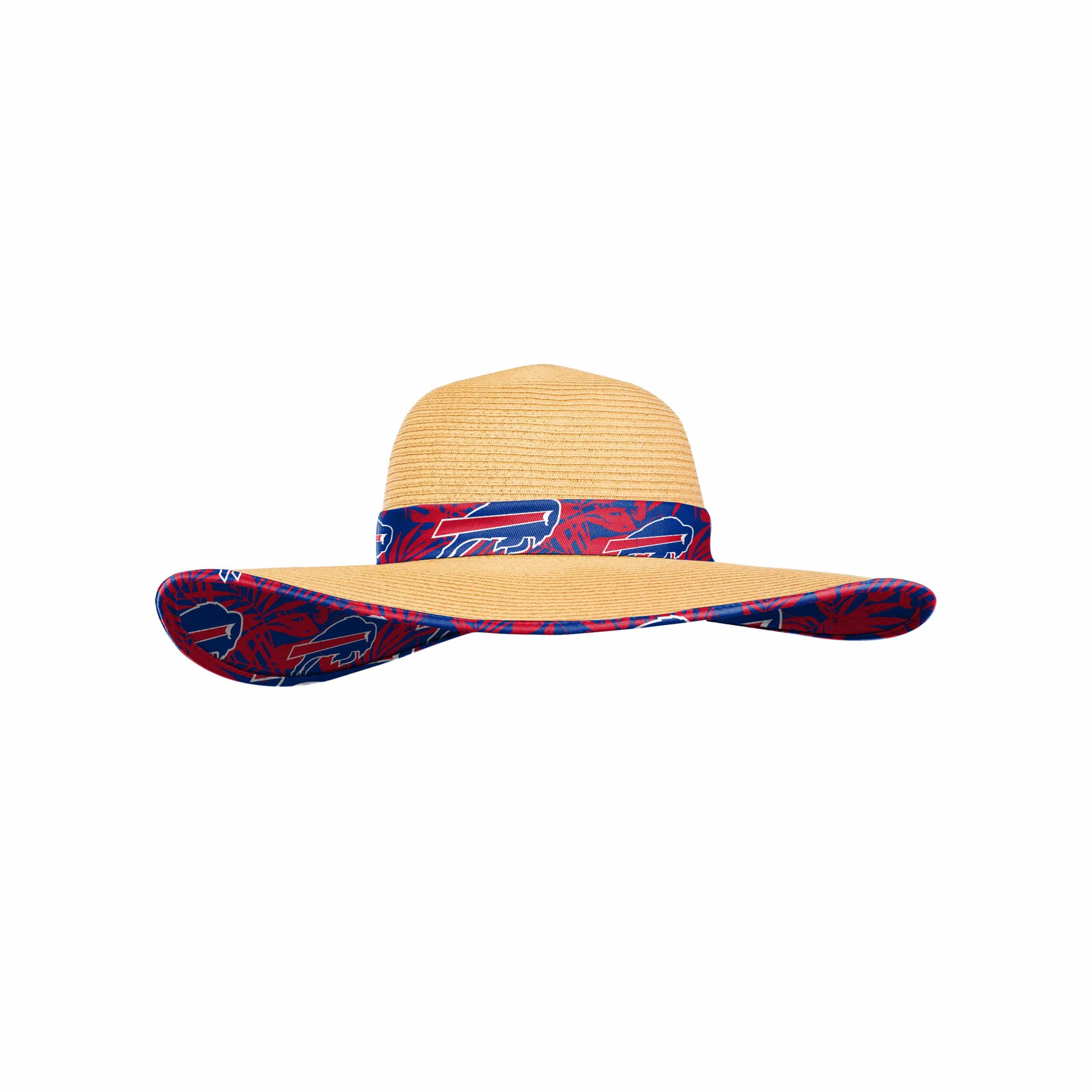 Buffalo Bills Hawaiian Floral Under Brim Straw Hat