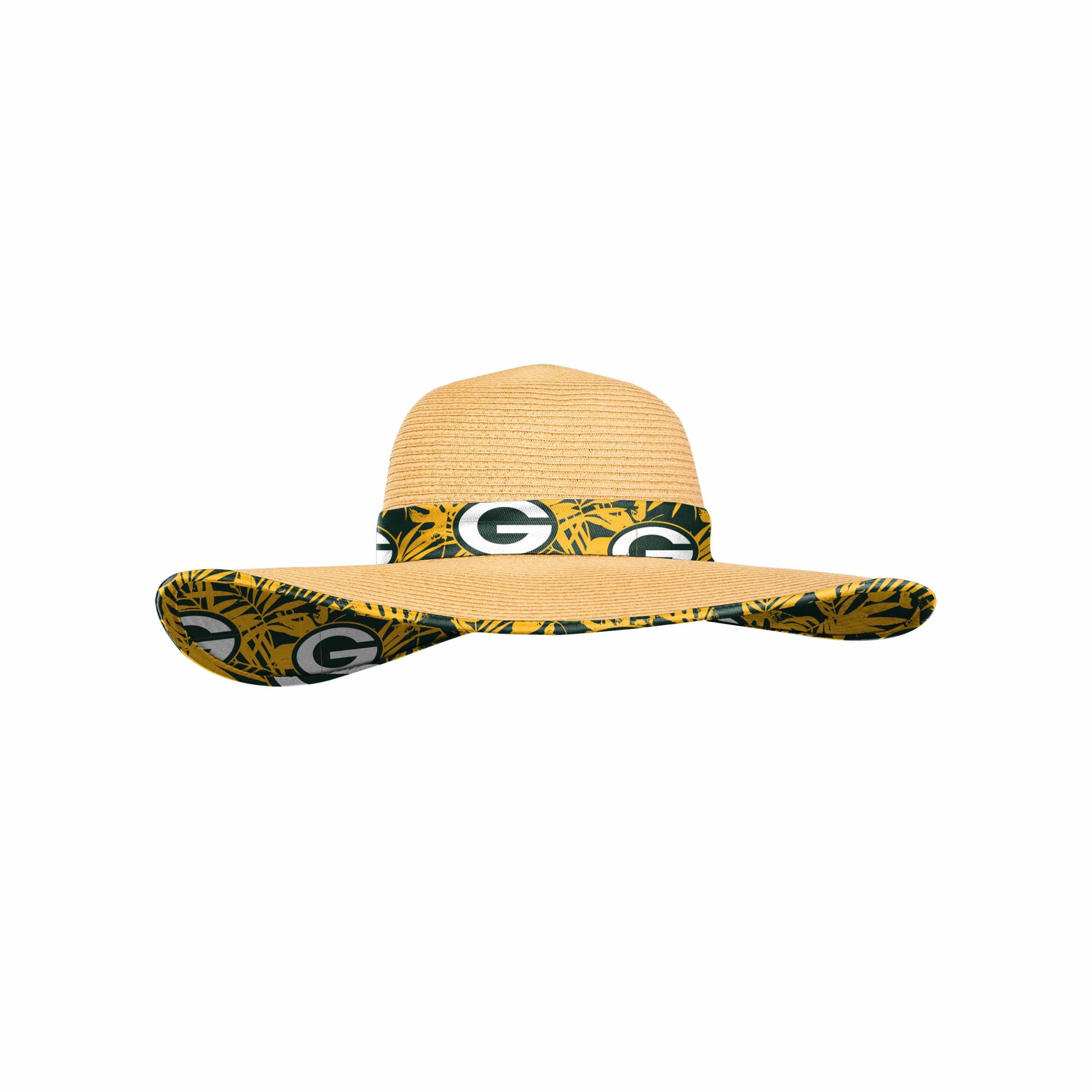 Green Bay Packers NFL Floral Straw Hat