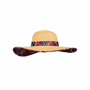 Houston Texans NFL Womens Floral Straw Hat