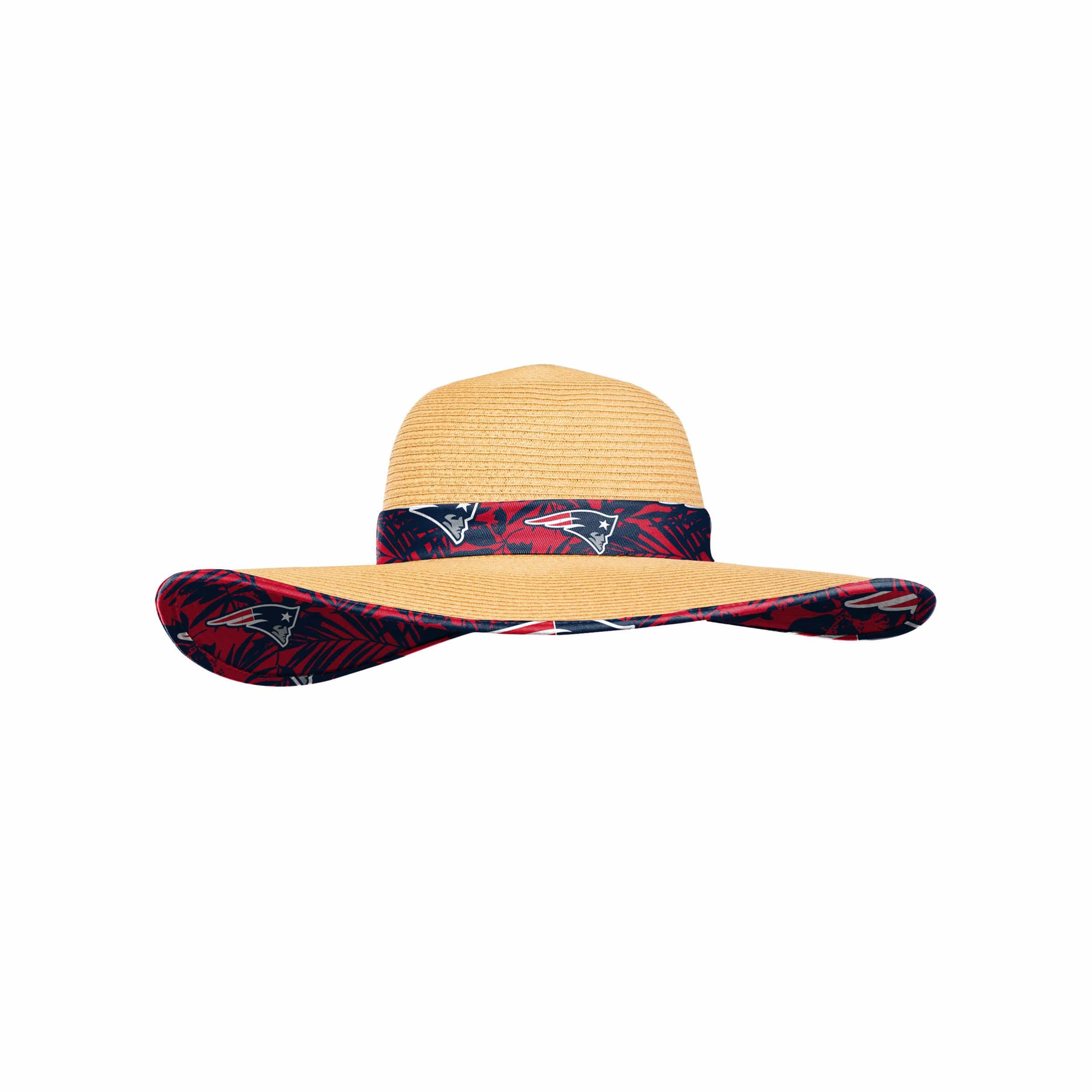 New England Patriots NFL Floral Printed Straw Hat