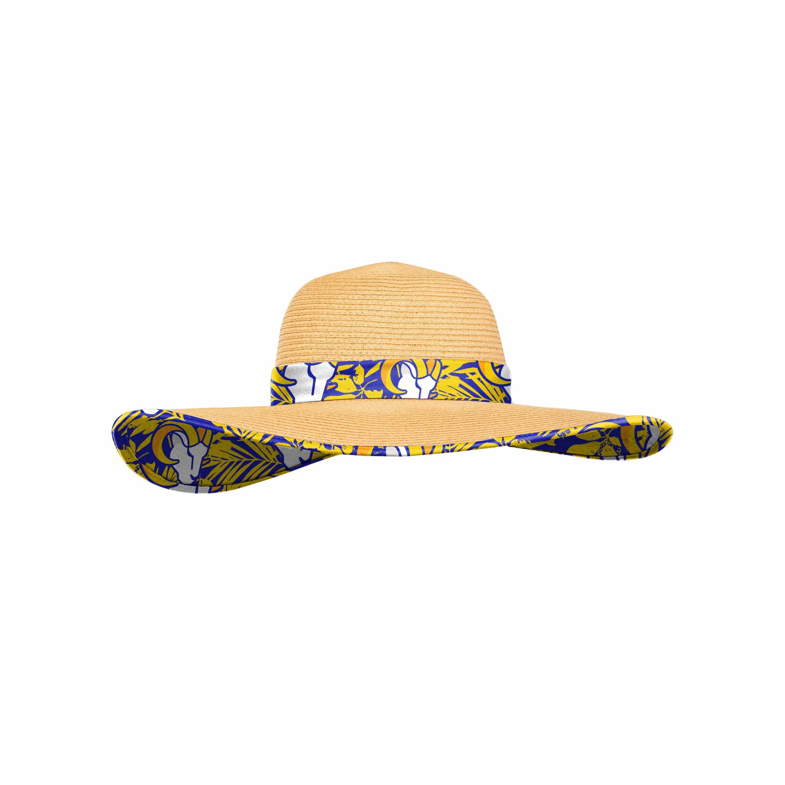 Los Angeles Rams NFL Womens Wordmark Beach Straw Hat