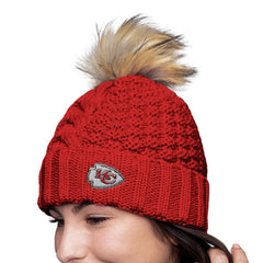 Kansas City Chiefs Womens Da Pom Beanie FOCO