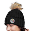 NFL Womens Faux Fur Pom Beanie - Pick Your Team