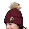 NFL Womens Faux Fur Pom Beanie - Pick Your Team