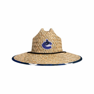 Vancouver Canucks NHL Floral Straw Hat