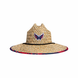 Washington Capitals NHL Floral Straw Hat