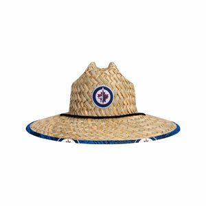 Winnipeg Jets NHL Floral Straw Hat