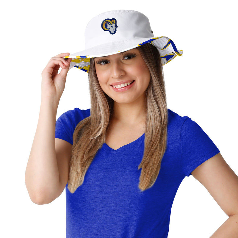 Los Angeles Rams NFL Womens White Hybrid Boonie Hat