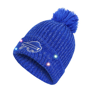 Buffalo Bills Womens NFL Glitter Knit Light Up Beanie