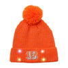 Cincinnati Bengals Womens NFL Glitter Knit Light Up Beanie