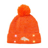 Denver Broncos Womens NFL Glitter Knit Light Up Beanie
