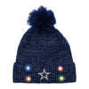 Dallas Cowboys Womens NFL Glitter Knit Light Up Beanie