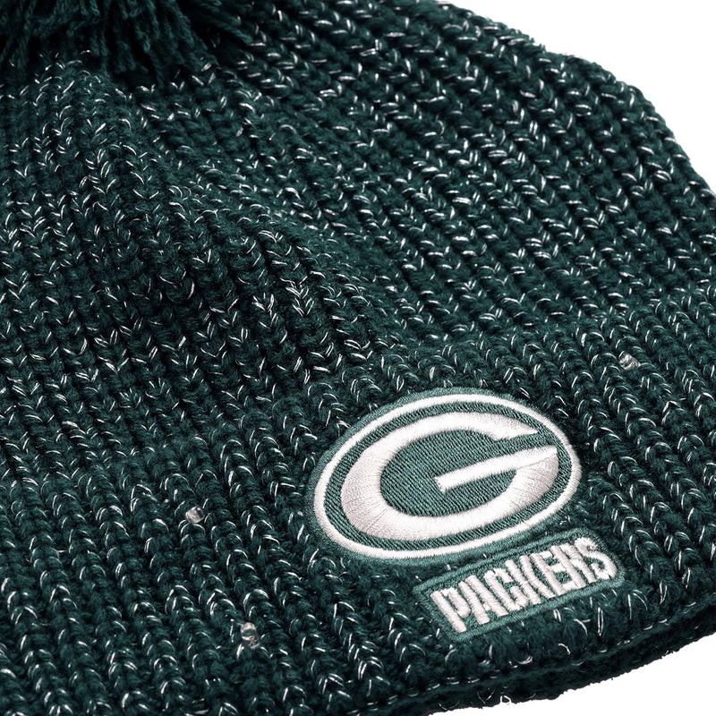 Green Bay Packers Womens NFL Glitter Knit Light Up Beanie