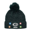 Green Bay Packers Womens NFL Glitter Knit Light Up Beanie