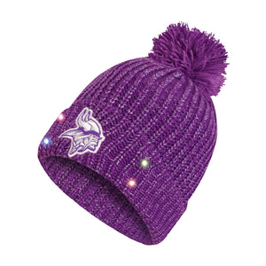 Minnesota Vikings Womens NFL Glitter Knit Light Up Beanie