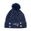 New England Patriots Womens NFL Glitter Knit Light Up Beanie