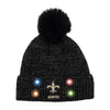 New Orleans Saints Womens NFL Glitter Knit Light Up Beanie