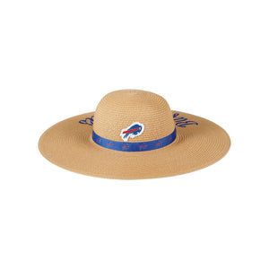 Buffalo Bills NFL Womens Wordmark Beach Straw Hat