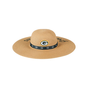Green Bay Packers NFL Womens Wordmark Beach Straw Hat