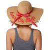 Kansas City Chiefs NFL Womens Wordmark Beach Straw Hat