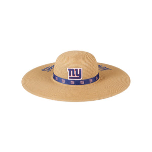 New York Giants NFL Womens Wordmark Beach Straw Hat